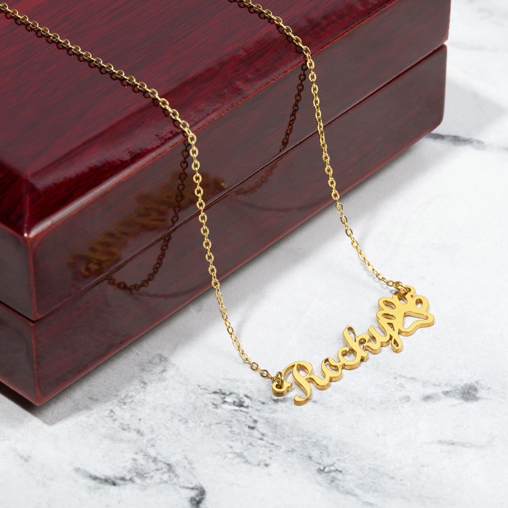 Fur Baby Name Necklace