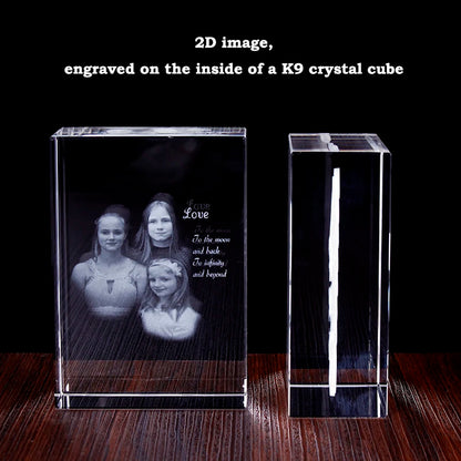 Customized Crystal Family Lovers Photo Frame