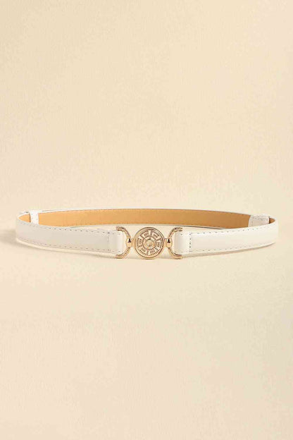 Rhinestone Decor PU Leather Belt