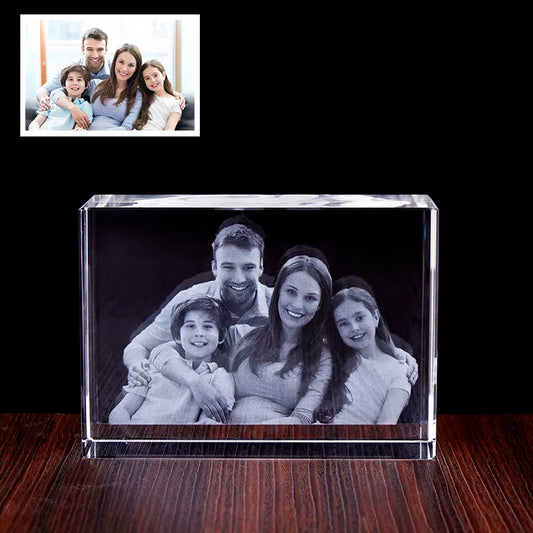 Customized Crystal Family Lovers Photo Frame