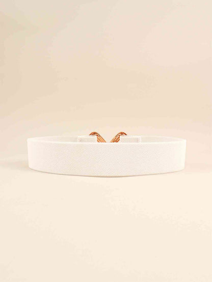 Geometric Buckle Elastic Wide Belt